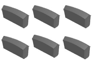 K0、K10型用于鑲制一字型硬質(zhì)合金釬頭用釬片